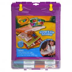 Crayola's Color Wonder Travel Tote provides both Moms & Kids with fun, mess-free creative activities that fit their on-the-go lifestyle. Separate art storage and book storage allows children to change marker colors without opening the entire tote. Comes with 12-page Color Wonder activity book; 4 Color Wonder markers and a portable writing surface; and storage - for hours of mess-free fun anytime, anywhere. Colors and styles vary. Style selected at random when shipped. From its earliest beginnings, Crayola has been a color company. Crayola came into being when cousins Edwin Binney and C. Harold Smith took over Edwin's father's pigment business in 1885. More than 120 years later, color - along with creativity, learning and most of all, fun - is the hallmark of Crayola's company. Crayola has called Easton, Pennsylvania its home since the early 1900s. Today, the Crayola's world headquarters and major manufacturing facilities are located there. And downtown Easton is the home of The Crayola FACTORY, a one-of-a-kind celebration of creative fun for everyone. In 1984, Crayola became a wholly-owned subsidiary of Hallmark Cards and has since Crayola has played the lead role in Hallmark's personal development strategies.