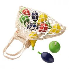 Haba Fruit Set in shopping bag Add fruit fun to kids' toy kitchen with Haba Fruit Set! This set includes a reusable fine woven shopping bag with real-looking fruits like apples, pears, strawberries and plums. It's designed in a way to make it realistic for pretend role-play. Age: 3 years and up Features Reusable shopping bag Made from beechwood Great for role-playing fun Made in Germany ABOUT HABA It all began in 1939 in Bad Rodach, Germany, with finely polished, colorful wooden toys, that were "finely sanded and polished wonderfully smooth, just right for tender children's hands," as the first catalogue emphasized. Today these blocks are still part of our product palate. But the factory for fine wooden toys has been transformed into "the producer of inventive playthings for inquisitive minds." All products in the HABA range have one thing in common: our attention to detail makes each item special and unique. HABA wants to playfully support children's development, make their lives happier, more exciting, and full of the delight of discovery: to put it simply, to make their world a little more child-friendly. A wide variety of HABA toys and games have been honored with awards for exceptional design. Since 1993, no fewer than six HABA games received the "Children's game of the Year" award.