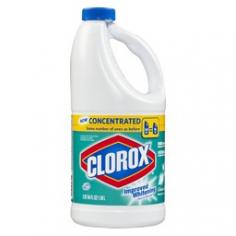 Clean and disinfect with the power of Clorox Bleach in a concentrated formula. Kills up to 99.9% of illness causing germs. Smaller, easy to grip bottle with ergonomic handle to prevent spillage. Use in high-efficiency (HE) and standard washing machines to leave laundry smelling fresh. Disinfects, cleans, brightens whites and tackles tough stains, like dirt, grass, wine, coffee and food. Ideal for day care centers, offices, schools, restaurants and other commercial facilities. Application: Bleach; Applicable Material: Ceramics; Cement/Concrete; Enamel; Fabric; Glass; Laminate; Metal; Plastic; Dirt Types: Bacteria; Fungus; Germs; Grease; Mildew; Organic Matter; Soil; Stains; Scent: Clean Linen.