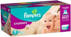 Pampers Cruisers Diapers it's all in the name. Pampers Cruisers Diapers are designed to keep your baby dry and comfortable while they're on the move. With the best protection and fit in the Pampers line, these diapers offer you and your baby up to 12 leak-free hours, day or night. Whether they're crawling, walking, climbing, rolling around, or getting up to other active things, these diapers move with your baby, flexing and adapting at the waist, legs and bottom. This 3-Way Fit system means your baby can play and move freely while their diaper stays securely in place, with a close fit to their bottom. Cruisers have less bulk than Pampers Baby Dry diapers, so nothing will get in the way of your baby's active play. Made with velvety-soft material and a smooth backsheet, your baby is sure to be comfortable all day long. What is it that makes these diapers so absorbent? Cruisers are made with 3 layers of absorbency, versus the 2 layers of absorbency found in most diapers. This means that when your baby uses their diaper, moisture and mess passes through 2 layers into the absorbent core of the diaper so it's far away from your baby's delicate skin. The core of these diapers contains an ultra-absorbent gelling material, known as a superabsorber, which is capable of holding up to 30 times its weight in liquid. There's no chance of leaks or wetness escaping, or coming into contact with your baby's skin. Because parents love these diapers once they try them, they come in a wide size range. With sizes 3,4,5,6, and 7, your baby can wear these diapers from they day they start moving around right through to when they're fully potty trained. These diapers come in a variety of fun Sesame Street designs, so your baby can play through the day with their favorite characters. Features: Pampers Cruisers are available in sizes 3,4,5,6,7 3-Way Fit adapts at the waist, legs, and bottom Up to 12 hours of overnight protection (sizes 3-5) 3 layers of absorbency versus only 2 in ordinary diapers Fun Sesame Street designs
