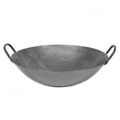 This 22" Steel Hand Hammered Cantonese Wok from Town Food Equipment is a great piece of equipment to add to your kitchen especially if you are looking to stir-fry. Also used to steam deep-fry stew and making soups a wok is a versatile piece that can help you achieve great results with your dishes. This particular wok is constructed from hand-hammered cold-forged steel making it extremely durable. With riveted handles this wok is easy to handle while cooking. Perfect for Mandarin cooking this wok is a sturdy and versatile piece to work with. Base Material: Metal. Cookware Type: Wok. Diameter: 22". Height: 6". Metal Thickness: 17 Gauge. Metal Type: Steel. Wok Bottom Type: Round Bottom.