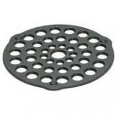 A great accessory for anyone who uses dutch ovens and other camp ovens on a regular basis. The Lodge Logic Cast Iron Trivet prevents scorching when used in the bottom of dutch ovens and camp ovens by holding the solid food up off the bottom of the cooking pan. Diameter: 8". Ready to use right out of the box thanks to its seasoned cast iron construction. Made in USA. Manufacturer #: L8DOT3. Prevents solid foods from scorching Ready-to-use, seasoned cast iron construction8" diameter Introducing Lodge Logic: Ready-to-use cast-iron cookware, pre seasoned for consistent performance! For more than 100 years, Lodge has been perfecting the process of making cast-iron cookware, formulating the perfect metal chemistry to create the exacting mold tolerances for casting. This produces the perfect wall construction for the best even heating in cookware. In the past, however, the seasoning process was never complete until you had cooked countless batches of fried chicken, catfish and cornbread to burnish it to a black patina. Of course, after this process was complete, cast-iron cookware would be handed down like an heirloom. Lodge Logic removes the waiting, thanks to a newly-developed seasoning process. An electrostatic spray system applies a proprietary vegetable oil combination to deeply penetrate the pores of the iron. The resulting seasoned cast-iron cookware is far superior to anything you can achieve at home because you can use it right out of the box. All Lodge cookware is still produced in a sand-cast process under high pressure so the shape can be controlled precisely. Lodge cast-iron cookware is durable with incredible heat retention and distribution.