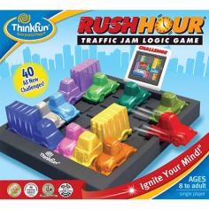 You're stuck in traffic with four big trucks and 11 other cars. Can you maneuver your way through Rush Hour and escape the gridlock? This wonderful sliding-block game is bumper-to-bumper fun for puzzlers of all ages. Forty challenge cards range from Beginner to Expert. Cards fit neatly in pull-out tray beneath. Helps kids build sequential thinking and planning skills. A 1997 Mensa Select Award Winner. A 1997 Parents' Choice Honors Award. Child Magazine's Child's Choice - 1998, Learning Magazine's Teachers' Choice Award - 1998, Dr. Toy Award: Best Children's Vacation Toys - 1997, Games Magazine Games 100 List - 1997, National Association of Parenting Publications Award - 1997, Oppenheim Toy Portfolio Platinum Award - 1997, and Parents Magazine Best Toys - 1997. Just to name a few!