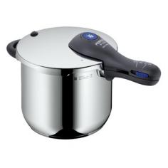 6.5-qt. pressure cooker with TransTherm base for even heating. Residual pressure locking with colored indicator. Includes perforated insert and trivet. Stay-cool ergonomic handle detaches for easy cleaning. Made of Cromargan 18/10 stainless steel. With the WMF 07.9313.9300 Perfect Plus 6.5 qt. Stainless Steel Pressure Cooker in your kitchen, you can prepare healthy and delicious meals in a flash. The removable handle make clean-up just as fast. This easy-to-operate unit is equipped with a colored indicator and flame prevention. Not only is it safe, it can cut cooking times by 70 percent and create an energy savings of up to 50 percent. Put it to the test in your kitchen and see just how fast it becomes a favorite. WMF Americas, Inc. From the best restaurants and hotels to the sophisticated home chef's kitchen, carefully crafted products by WMF Americas, Inc. are revolutionizing the way people cook and enjoy meals. Its products include cookware, flatware, tableware, and commercial coffee machines. Each product is constructed for durability, function, and style appeal in attempt to make cooking easier, safer, and more enjoyable and make meals simply more beautiful. With more than 150 years of experience, the company is committed to high quality and exceptional reliability.