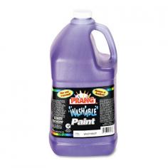 Washable Paint Violet 1 gal Non-settling brilliant colors require no shaking and have a bright lay down. Perfect for small children daycare centers or any classroom setting. Kid-pleasing colors wash easily from skin and most surfaces including clothing! No stirring or shaking paint is ready-to-use. Dries to satiny finish that wonâ&euro; t rub off on hands or clothing. Color(s): Violet; Capacity (Volume): 1 gal; Packing Type: Bottle.