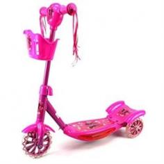 Velocity Toys Fairy Princess Children's Kid's Three Wheeled Metal Frame Toy Kick Scooter-Approx. Handlebar Height 24, Lightweight Metal Frame Construction-Soft Textured Handlebars with Streamers, Base can Light Up and Play Music with the Flick of a Switch-Designed for Ages 3 and Older-Comes with Foot Brake