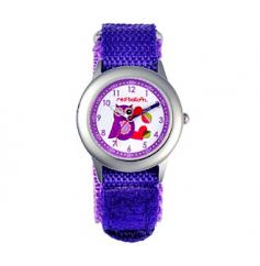 Web exclusive! She'll learn to tell the time all by herself with one of these trendy timepieces. Whooo knows the time? She does when she wears a Red Balloon Love Owl Girls' Stainless Steel Purple Time Teacher Watch of her own. With clearly marked hour and minute hands, it's easy to see what time it is at a glance. The sporty wristwatch also has a sturdy nylon strap with a hook-and loop clasp that she can easily adjust to her wrist for comfy custom sizing. Purple 7.5"L Case: 32mm Strap: 16mm Water-resistant to 100' Marked hour and minute hands Japan quartz movement Red Balloon and owl on dial Owl print strap Hook-and-loop clasp Mineral glass crystal Stainless steel case/nylon strap Imported