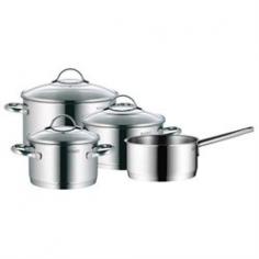 Every budding chef clamors over the WMF Provence Plus 7 Piece Starter Set. German made from stainless steel with an aluminum core ensures consistent performance. Features glass lids and is suitable for all stovetops, including induction. Capacities for each are marked on the interior, with polished and contemporarily designed handles. So, get to cooking your dinner with a beautiful starter set to help you learn even the most tricky recipe. Set includes: 6-qt. high casserole pot with glass lid2.5 qt low casserole pot with glass lid1.5-qt. high casserole pot with glass lid1.5-qt. sauce pan About WMF Americas Group WMF has a steep history in sophisticated dining. In both retail and commercial venues, WMF has been synonymous with high product quality. For more than 150 years, they have been distributing functional and design-oriented products for all. Home also to prestigious brands of Silit, Hutschenruether, and Spiegelau, anyone looking for high quality cooking, dining, and drinking products can find exactly what they re looking for. Whether in the household, restaurants, hotels, or catering halls, WMF Americas Group products titillate the senses.