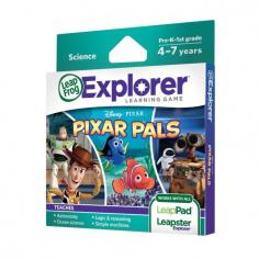 Now, your child can hang out with his or her favorite Disney/Pixar characters on the Leapster Explorer or LeapPad learning systems (not included) with LeapFrog Explorer Learning Game: Disney/Pixar: Pixar Pals. Your child will love completing science and logic challenges, solving tricky puzzles, unlocking fun mini games and more with characters like Dory, Nemo, WALL-E, Woody and Buzz. Teaching astronomy, ocean science, recycling, logic and reasoning, sorting and forces and motion skills, LeapFrog Explorer Learning Game: Disney/Pixar: Pixar Pals is great for children ages 4 - 7. Kids will have a blast sorting trash and recycling with WALL-E. They'll use logic skills to help Woody and Buzz. Your child will love diving into Dory and Nemo's ocean habitat to help Dory find her friends. Grab your child's Leapster Explorer or LeapPad learning system and let him or her have fun with a variety of exciting characters in this educational and entertaining game.