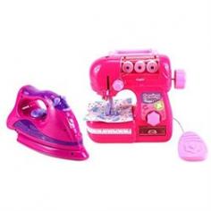 Magical Angel Pretend Play Children's Kid's Battery Operated Toy Sewing Machine & Clothing Iron Deluxe Combo Set-Perfect for your Little One! (Machine & Iron Styles May Vary)-Sewing Machine features Up and Down Sewing Action with Thread, Handwheel, Controller-Iron Lights Up and Makes Bubbling Sound-Machine requires 3 AA Batteries to run, Iron requires 2 AA Batteries to run (Not Included)