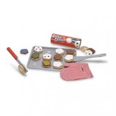 Dimensions: 13.5L x 10.5W x 3.25H inches. 28 pieces of cookie monster madness. Durable wood construction. 12 sliceable cookies. 12 decorations included. Complete with accessories like a spatula, mitt, and tube. Recommended for ages 3-7 years. Nothing beats the fun of baking cookies - for kids or for grown-ups. This baking set features wooden pieces that look very realistic and are built to withstand the wear and tear of child's play. You get a dozen sliceable cookies and a dozen toppings to decorate them with. Fun extras include an oven mitt a spatula a cookie sheet and a durable cookie dough tube! Just slice the cookie dough decorate the cookies serve and enjoy! Yum! About Melissa & Doug ToysSince 1988 Melissa & Doug have grown into a beloved children's product company. They're known for their quality educational toys and items and have grown in double digits annually. The Melissa & Doug company has been named Vendor of the Year by such great retailers as FAO Schwarz Toys R Us and Learning Express and their toys have been honored as Toys of the Year by Child Magazine FamilyFun Magazine and Parenting Magazine. Melissa & Doug - caring quality children's products.