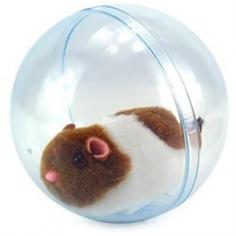 Happy Hamster Rolling Exercise Clear Ball Children's Kid's Electronic Toy Pet Playset-Watch as Happy Hamster Runs Inside the Ball-Includes Battery Operated Hamster, Clear Ball-Hamster Color May Vary-Requires 2 AAA Batteries to Run (not included)