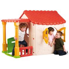 Dimensions: 66W x 41.5D x 46.5H inches. Durable plastic cottage for children three and up. Folding door and window offer easy access. Weather-resistant design retains color brightness. Funny motifs engraved on cottage walls. Limited two-year manufacturer's warranty. The ECR4KIDS Lake Cottage is a cute, cozy, and colorful little play house designed for children aged three and up. It features rugged plastic construction with bright colors in a weather-resistant design, and offers plenty of play-conscious features, including a working door and window, and a charming front porch with decorative columns and fence. About Early Childhood ResourcesEarly Childhood Resources is a wholesale manufacturer of early childhood and educational products. It is committed to developing and distributing only the highest-quality products, ensuring that these products represent the maximum value in the marketplace. Combining its responsibility to the community and its desire to be environmentally conscious, Early Childhood Resources has eliminated almost all of its cardboard waste by implementing commercial Cardboard Shredding equipment in its facilities. You can be assured of maximum value with Early Childhood Resources.