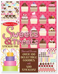 What's sweeter than 100 delicious desserts? 100 desserts with 500 candy, fruit and frosting toppings! With this tantalizing sticker pad, kids can run their own illustrated bake shop and decorate cupcakes, cookies, cakes and other sweets on 16 colorful background pages. Dimensions: 14" x 11" x 0.25" Recommended Ages: 4+ years Contains small parts.