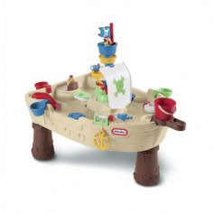 Pirate-themed water table Durable, multi-colored plastic Squirting canons, steering wheels, and cranking anchors Spinners change the current and move floating objects Fun for all ages. Sea battles, buried treasure, and more await the children who play aboard the Little Tikes Anchors Away Pirate Ship Water Play Table! This durable plastic table with a one-of-a-kind pirate theme features a variety of spinning gadgets and gizmos that take aim and shoot water. There's also a working anchor and steering wheel that'll let their imaginations run wild! For fun on the high seas, kids of all ages can't get enough of the Little Tikes Anchors Away Pirate Ship Water Play Table. About Little TikesFounded in 1970, the Little Tikes Company is a multi-national manufacturer and marketer of high-quality, innovative children's products. They manufacture a wide variety of product categories for young children, including infant toys, popular sports, play trucks, ride-on toys, sandboxes, activity gyms and climbers, slides, pre-school development, role-play toys, creative arts, and juvenile furniture. Their products are known for providing durable, imaginative, and active fun. In November of 2006, Little Tikes became a part of MGA Entertainment. MGA Entertainment is a leader in the revolution of family entertainment. Little Tikes services the United States from its headquarters and manufacturing facility in Hudson, Ohio, but also operates several manufacturing and distribution centers in Europe and Asia.