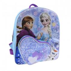 A Toddler Girls' Frozen Backpack is a must-have for busy, on-the-go families. Perfectly sized for younger users and embellished with sparkling pictures of her most beloved princess pals, it's sure to be a favorite. Ideal for carrying toys, a change of clothes or homework. Handy adjustable straps, a loop for hanging and a roomy, zippered compartment make it convenient and comfy to use. A 3-D heart pocket adds to the fun. Color: Blue. Gender: Female. Age Group: Toddler.