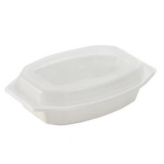 High-density plastic. Versatile in use. Microwave and oven safe to 400&deg;F (lid is not). Freezer and dishwasher safe. Dimensions: 10W x 6.5D x 2.5H inches. A little of this a little of that. creative casseroles are a cinch when you have the Nordic Ware Microwaveable 28 oz. Casserole with Cover. The durable two cup Microwavable 28 oz. Casserole with Cover is microwave safe and oven safe up to 400 degrees (lid is not oven safe) and leftovers may be stored in freezer. Use the casserole dish for storing soups too. This casserole dish is just another convenient item from Nordic Ware that helps you create fast and easy meals. About Nordic Ware. Founded in 1946 Nordic Ware is a family-owned American manufacturer of kitchenware products. From its home office in Minneapolis Minn. Nordic Ware markets an extensive line of quality cookware bakeware microwave and barbecue products. An innovative manufacturer and marketer Nordic Ware is best known for its Bundt Pan. Today there are nearly 60 million Bundt pans in kitchens across America. The Nordic Ware name is associated with the quality dependability and value recognized by millions of homemakers. The company's extensive finishing technology and history of quality innovation and consistency in this highly technical and specialized area make it a true leader in the industrial coatings industry. Since founding Nordic Ware in 1946 the company has prided itself on providing long-lasting quality products that will be handed down through generations. Its business is firmly rooted in the trust dedication and talent of its employees a commitment to using quality materials and construction a desire to provide excellence in service to customers and never-ending research of consumer needs.