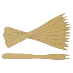 Box of 1 000 fondue skewers. Dual-prongs to prevent food from slipping. Length: 5 1/2 inches. Sephra Wood Skewers feature a disposable dual-pronged design offering an attractive price-conscious alternative to plastic or metal skewers. These economical fondue skewers are perfect for smaller events.