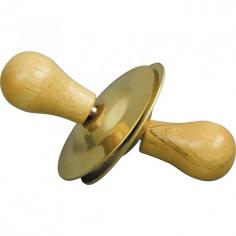 These Rhythm Band Brass Cymbals with Knobs are crafted from the finest quality bell brass. Use them to produce crash effects when banged together. The 5" cymbals are sized for easy play by children.