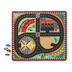 This colorful road rug comes with four cars to drive on its looping streets and lanes-and its varied terrain also makes it ideal for trains, chunky play figures, and vehicles of all kinds! Durably made to look great for countless playtimes to come, the woven rug features a handsome farm surrounded by a circular road system, which connects a school, parking lot, grocery store, lakeshore, and more-all in a uniquely convenient arrangement that makes it easy for a kid to manage it all. Gender: Unisex.