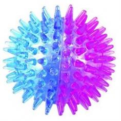 Light Up LED 'Twin Color Spiked Ball' Children's Kid's Toy Yoyo Ball-LED Lights Come On When In Motion, Toss It Like a Yoyo-Colors May Vary-Fun Party Favor, Goodie Bag or Stocking Stuffer-Approx. Diameter: 2.5