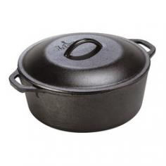 Find Cookware, Open Stock And Sets at Target.com! The Lodge Dutch oven with loop handles prepares delicious home-cooked meals for the family and guests. It can be used either in an oven or on an induction cooktop. It's pre-seasoned to prevent food from sticking, allowing easy cleanup. Made from cast iron, this Dutch oven resists chipping, corroding and rusting. It's designed to be warp proof for durable use. This 12" Dutch oven pot has a volume of 7 quarts. It's oven safe up to maximum of 450&deg; F. Size: 7 Quart. Color: Black.