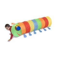 Durable material with sturdy, padded steel frame Rainbow-colored centipede design Folds up easily for storage Recommended for children 3 and upDimensions: 22L x 18.5W x 3H inches. Enjoy playing on the sand with the Happy Giddy Tunnel. Made from durable rainbow-colored material with a sturdy, padded, steel frame, this tunnel can be used either indoors or outdoors. It folds up easily for storage. Recommended for children 3 and up. Dimensions: 22L x 18.5W x 3H inches. About Melissa & Doug ToysSince 1988, Melissa & Doug have grown into a beloved children's product company. They're known for their quality, educational toys and items, and have grown in double digits annually. The Melissa & Doug company has been named Vendor of the Year by such great retailers as FAO Schwarz, Toys R Us, and Learning Express, and their toys have been honored as Toys of the Year by Child Magazine, FamilyFun Magazine and Parenting Magazine. Melissa & Doug - caring, quality children's products.