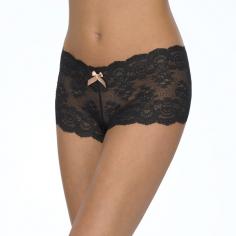Unleashed seduction. Unbridled passion. Indulge your wildest fantasies with Hanky Panky's sexy After Midnight collection, Style Number: 972701 Sexy, signature lace crotchless boyshort, Low, 4.5 inch rise, Ultra-sheer microfiber lace Average Figure, Lace, Nylon, Spandex, NotMaternity, Sexy, Boy Leg, Panty MEDIUM Black