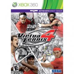 Virtua Tennis 4 is a tennis simulation game featuring 22 of the current top male and female players from the ATP and WTA tennis tours. Along with classic Virtua Tennis tournament style action, Virtua Tennis 4 for Xbox 360 features full Kinect functionality, allowing players to experience the game at an even higher level as they swing through forehands, backhands, serves, overheads and more, just as if they were on court, but without having to hold a controller. Additional features include: an all-new intelligent matchmaking system and competition creator, a new career mode and the new Match Momentum feature that allows for improved abilities and confidence. Take a Swing with Microsoft Kinect: The best-selling tennis series is back in time for the lion's share of the Grand Slam season with revolutionary new features and an all-star lineup. And with the Xbox 360 version of the game the developers of the original Virtua Tennis are taking the world of competitive tennis to a new level using the power of revolutionary Kinect sensor technology. Dispensing with the need for a handheld controller, the Kinect sensor allows players to take the court simulating forehands, backhands, serves, smashes and volleys using only natural arm movements. The Top Players of Today's Game: Virtua Tennis 4 features 40 breathtaking courts from around with world as well as 22 of the world's top tennis stars from the ATP and WTA tour rosters. A sampling of players include men's Grand Slam champions and contenders like Rafael Nadal, Roger Federer, Novak Djokovic, Juan Martin Del Potro, Andy Murray and Gael Monfils, as well as Maria Sharapova, Venus Williams, Caroline Wozniacki and Anna Ivanovic from the women's side of the draw. All will play their hearts out for a shot at the championship title, in dramatic TV-style camera action. A brand new Career Mode promises hours of fun in the quest for the top ranking, while the new online hub will be the go-to place for fans who