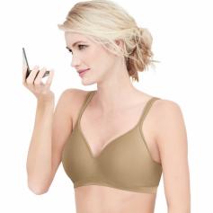 Start a revolution against uncomfortable bras with the Bali Women's Comfort Revolution Wirefree Bra (3463). This ultra-comfortable bra proves you don't need an underwire to look sexy. Contour wireless styling with light foam padding in a naturally rounded profile. It makes a fab t-shirt bra that goes up to a DD cup. Knit-in, soft comfort underband moves with you. Elastic along top of cups and sides and back for custom fit and a smooth look under clothes. The 1" wide, non-stretch padded shoulder straps are adjustable in the back and won't slip. Size: 38DD. Color: Brown. Gender: Female. Age Group: Adult.