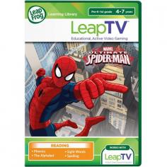 Your favorite Spider-Man fan will have a blast swinging into action to save the city with their favorite superhero with this LeapTV Ultimate Spider-Man educational, active video game which blends Spidey action with active gameplay. PRODUCT FEATURES Run, jump, wall crawl, sling webs & unleash reading skills in 6 missions Teaches phonics, the alphabet, sight words & spelling Works with the LeapTV gaming system (Internet connection may be required from programming updates) PRODUCT DETAILS Ages 4 - 7 Model no. 39155 Promotional offers available online at Kohls.com may vary from those offered in Kohl's stores. Size: One Size. Gender: Unisex. Age Group: Kids.