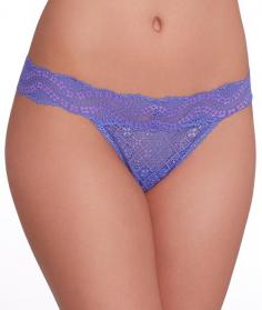One size classic thong is one size for all! Chic lace is soft and luxurious with sexy V silhouette. Panty stretches for fit flexibility. Wide waistband for ultimate comfort. Flirty everyday wear. Fabric: 84% Nylon, 16% Elastane. Gusset Lining: 100% Cotton. Click on Alternate View to see additional colors. Style 40118.
