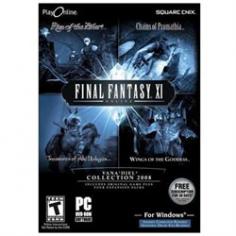 Includes the original Final Fantasy XI, Rise of the Zilart, Chains of Promathia, Treasures of Aht Urhgan and Wings of the Goddess: Adventure through the Wings of the Goddess expansion pack and enlist in three exciting campaigns: Final Fantasy XI enables you to choose a character from a wide variety of races and abilities; you can also customize each character's appearance: In Chains of Promathia, prevent the Emptiness from spreading over all the land: Assume the role of Samurai, Ninja or Dragoon and trek through 40 new areas in Rise of the Zilart: In the Treasures of Aht Urhgan expansion pack, become a Blue Mage, Corsair or Puppetmaster, and explore 40 new areas