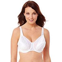 Total support meets totally sexy in the Playtex Secrets Signature Florals Underwire Bra. Designed with comfort and style in mind, the brassiere boasts molded cups, sturdy straps, and hidden panels that accentuate your figure. The Playtex bra is finished with feminine floral fabric, lace trim and a tiny bow. Available in a variety of classic colors like black, white and beige. Size: 40D. Color: White. Gender: Female. Age Group: Adult.