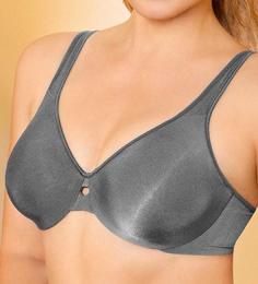 Our Lilyette Keyhole Minimizer Bra's sexy plunge design provides a V-shape pitch that enhances cleavage while providing a sexy and secure fit&#33;. Features Enhances cleavage. Sexy plunge styling. Shimmering fabric appearance. Gentle and comfortable on your body. Designed to prevent wire poke through. Enhances cleavage and has a low center front so you can wear with the latest low-cut fashions. Hook and Eye closure. Hand Wash. Fabric Content - Polyester/Elastane. Color - Silver Lining Grey. Size - 36DDD.