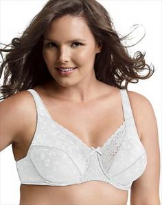 Total support meets totally sexy in the Playtex Secrets Signature Florals Underwire Bra. Designed with comfort and style in mind, the brassiere boasts molded cups, sturdy straps, and hidden panels that accentuate your figure. The Playtex bra is finished with feminine floral fabric, lace trim and a tiny bow. Available in a variety of classic colors like black, white and beige. Size: 40C. Color: White. Gender: Female. Age Group: Adult.