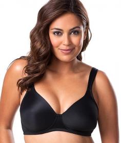 This plus size bra is ideal for everyday wear and comes in pretty, bright colors. moderate support is ideal for hanging around the house or running errands basic, V-neck silhouette is great under tops, tees and tanks lightly lined molded cups for natural look, moderate coverage secure band with underwire holds you firmly in place cushioned stretchy straps are adjustable soft, hand washable nylon/spandex, imported Women's bra in sizes: 38-50 A,B,C,D,DD,F,G; 4 rows of hooks The Comfort FactorDid you know the average bra has at least 55 pieces? Over the past 115 years we've perfected each and every one to ensure your perfect fit and comfortable support. Every new style is tested for at least two years on customers like you till they are just right. What Customers LoveThis basic bra will be in your closet for years to come. It washes well, the colors never fade and it looks great under all your favorite tops.