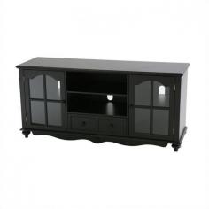 You'll love the unbeatable details of this coventry TV stand and media cabinet. In black. Product Features: Curved kickboard and finial legs offer a charming look. Design is perfect for flat-screen TVs up to 50-inches wide. Shelves with cord openings provide room for electronics. Windowed doors conveniently hold DVDs, VHS or games. Wood design with a black finish complements your decor. Product Details: 24H x 52W x 16D Includes hardware Spot clean Assembly required By Southern Enterprises, Inc. Manufacturer's 1-year limited warranty on parts Model no. KL4070 Promotional offers available online at Kohls.com may vary from those offered in Kohl's stores. Size: One Size. Gender: Unisex. Age Group: Adult. Material: Wood.