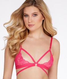 Honeydew Intimates is all about comfy, sweet styles of bras, panties, and PJs in fun fashion colors. This lacy, lighthearted take on lingerie for women of all ages and sizes is cute, contemporary, and everyday wearable. , Style Number: 617095 Gorgeous, sexy strappy lace wire-free bra, Ultra sheer, lace cups have sexy cut-out detail, Stretch straps are fully adjustable, 3 column, 1 row hook and eye back closure, Delicate, soft lace AllSmallBusted, Average Figure, SmallBustedEdited, Allover 100% Lace, Lace, Nylon, Stretch Lace, NotMaternity, Soft Cup, Bralette, Molded, Triangle Bra, Seamed, Unlined, Adjustable back straps, Halter, Bra S Black
