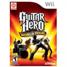 Guitar Hero World Tour is comprised entirely of master recordings from some of the greatest classic and modern rock bands of all-time including Van Halen, Linkin Park, The Eagles, Sublime and more. Budding rock stars will also be given creative license to fully customize everything from their characters' appearance and instruments to their band's logo and album covers. Guitar Hero World Tour delivers more ways to play than ever before. Virtual musicians can live out their rock and roll fantasies by playing either a single instrument, or any combination of instruments, in addition to the full band experience. In addition to all of the online gameplay modes from Guitar Hero III: Legends of Rock, Guitar Hero World Tour introduces Battle of the Bands mode which allows eight players to join online and challenge each other band-to-band to determine who is the best of the best. The game's innovative new Music Studio lets players create digital music from scratch and then share their tunes with friends online. Game only version. For 1-4 Players. Rated T= Teen. Model # 250342.