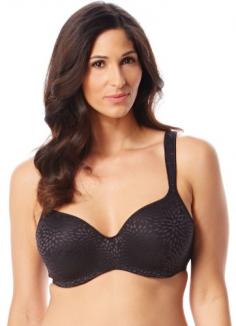 Playtex Secrets Balconette Underwire Bra (4823). This balconette underwire bra features a sexy fit and padded comfort straps for everyday wear. Upper cup edge is textured, continuing up the straps for a pretty, wide neckline. Contour/t-shirt bra has underwires that support for an even, smooth, rounded shape. Cup has a patterned inset along top edge and is lightly padded for modesty. Arched center panel is a comfort feature if you have a high tummy. Sides and back have encased elastic along the top edges and sewn-on elastic at bottom edges for a custom fit. Sides are opaque and tall to smooth you. Wide-set, non-stretch front straps are padded and attach to wide elastic in back that adjusts with plastic hardware. Back coated metal hook-and-eye closure, see Fitter's Comments below for hook count. Please Note: This style is also called 24452. Please Note: Playtex has discontinued sizes 36C, 36DD, 38DD, 42DD, 44C, 44D, 44DD and 44D in Private Jet. Please Note: Playtex has discontinued sizes 34D and 34DD in Nude Jacquard and Mother of Pearl. Please Note: Fun Zebra Print is a fashion color with limited availability.