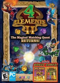 The Magical Matching Quest Returns! Misfortune has befallen the magic kingdom. Be the hero and set the fairies of earth air fire and water free! Includes two BONUS games: Atlantis Quest - Search for the legendary lost city of Atlantis with a riveting storyline through this 76 level puzzler! Brickshooter Egypt - Unravel the mysteries of ancient hieroglyphics to restore the glorious pyramids. Crack 60+ puzzles of the past and unlock the secrets of the pharaohs! 4 Elements II is the sequel to the top-selling online and retail game 4 Elements. System Requirements: Windows XP (Home & Pro) SP3 Windows Vista SP2 Pentium 1.6GHz or equivalent 1024MB RAM 14MB free hard drive space for full install DirectX 8.0 or higher (DirectX 10.0 for Windows Vista ) Graphics card with at least 32MB VRAM Sound card keyboard mouse CD-ROM drive Administrator privileges are required to properly install the program on Windows operating systems. Format: WIN XPVISTA Genre: ENTERTAINMENT Rating: E Age: 705381326205 UPC: 705381326205 Manufacturer No: 32620