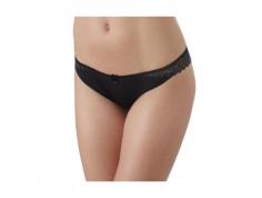 The b.tempt'd by Wacoal Wrap Star Thong 976143 is a touch of Old Hollywood Glamour for the girl who likes minimal coverage. Silky, sheer microfiber in the front and elegant lace in the back, it's comfortable and sexy, great for everyday. The low rise keeps it from riding up in the back, and even though it's lacy, it generally stays smooth underneath clothes. Indulge yourself everyday with the b.tempt'd by Wacoal Wrap Star Thong 976143. Crave more coverage? Opt for the b.tempt'd by Wacoal Wrap Star Bikini 978143.