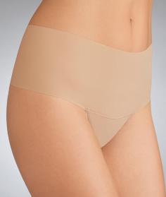 What to wear when you want to look BARE&reg;.The Godiva Hi-Rise Thong boasts a contoured fit to keep everything where it should be-no shifting or riding up here! Stretch Italian microfiber jersey feels lightweight and smooth on the skin-almost like a second skin. Super wide 6 waistband hits high on the waist. High-waisted cut hugs the tummy for a sexy, retro-inspired silhouette. Waistband has seamless edges. Cotton gusset. Heat-transferred care label. If you are a fan of the Hanky Panky&reg; Retro collection, you will love the Godiva.72% nylon, 28% Lycra&reg;.Hand wash cold, dry flat. Made in the U.S.A. and Imported. If you're not fully satisfied with your purchase, you are welcome to return any unworn and unwashed items with tags intact and original packaging included.