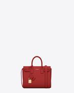 Classic Nano Sac De Jour Bag in Lipstick red Leather