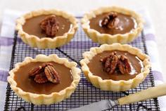 Caramel tarts with maple pecans main image