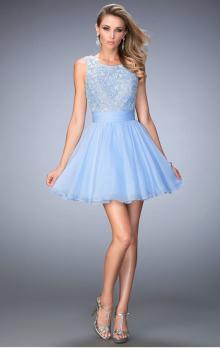 Online Short Blue Cocktail Formal Dress LFNCE0052