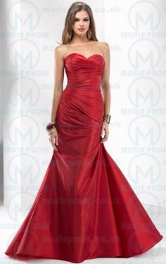 £87.19   PRETTY FLOOR LENGTH, WITH TRAILING BURGUNDY TAILOR MADE PROM DRESS (LFNAF0045) in marieprom.co.uk