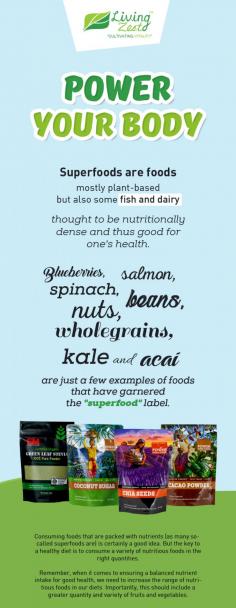 At LivingZest, you will get a wide range of superfood items such as blueberries, salmon, spinach, beans, nuts, wholegrains, kale and acai. All these items are packed with nutrients that are good for one’s health. Visit us now and shop superfood items at market leading prices. 