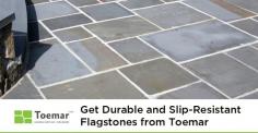 To get a durable and naturally slip-resistant surface that will last for years, get in touch with Toemar. Here, you will get high quality flagstones which are the best alternative to interlocking pavers. To know more, visit our website or contact us.